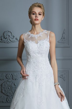 Robe de mariée de mode de bal de traîne moyenne belle exclusif formelle - Photo 7