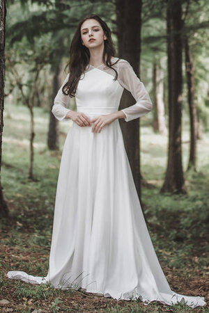 Robe de mariée splendide fermeutre eclair jusqu'au sol de traîne courte delicat - Photo 4