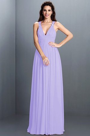 Robe demoiselle d'honneur plissage sexy de princesse avec zip en chiffon - Photo 18