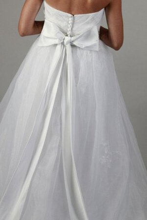 Robe de mariée entrecroisé avec nœud ligne a ruché en organza - Photo 5