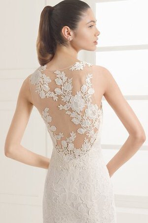 Robe de mariée chic sexy au niveau de cou sans ceinture avec sans manches - Photo 3