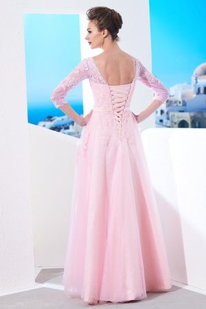 Robe de bal longue en tulle decoration en fleur ligne a de princesse - Photo 2