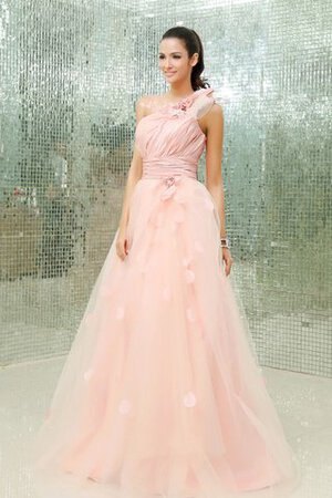 Robe de quinceanera d'épaule asymétrique avec fleurs en tulle - Photo 2