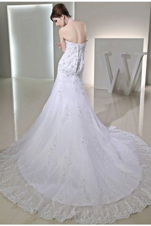 Vestido de Novia de Corte Sirena en Satén de Apliques de Abalorio - Foto 2