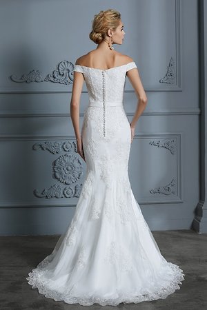 Robe de mariée onirique d'epaule ajourée majestueux plissage romantique - Photo 2