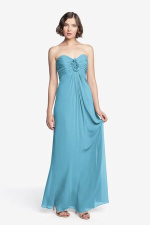 Robe demoiselle d'honneur ruché avec chiffon de bustier longueru au niveau de sol - Photo 6