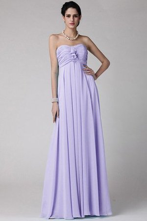 Robe demoiselle d'honneur longue de fourreau de lotus avec sans manches en chiffon - Photo 17