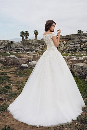 Abito da Sposa A-Line sogno con Bottone in Pizzo in Tulle A Terra - Foto 2