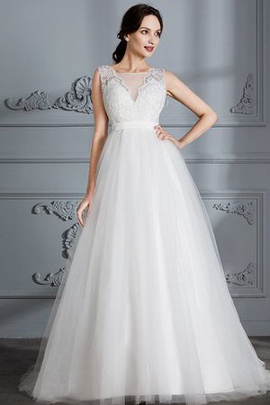 Strand Prinzessin Sweep train Ärmellos A Linie Brautkleid - Bild 3