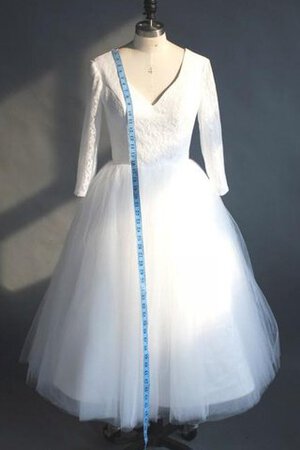 Abito da Sposa in Tulle con Piega Puffy Cerniera Formale E Informale moda - Foto 3