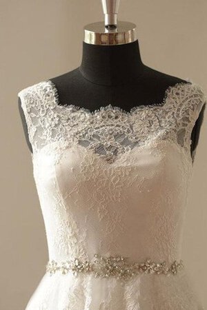 Vestido de Novia de Corte-A en Encaje de Apliques de Abalorio de Sin mangas - Foto 2