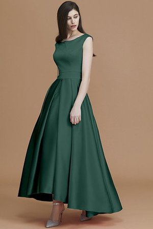 Asymmetrisch Prinzessin Reißverschluss Ärmelloses Satin Brautjungfernkleid - Bild 15