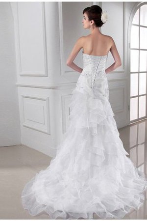 Meerjungfrau Stil Herz-Ausschnitt Empire Taille Brautkleid mit Applikation aus Organza - Bild 2