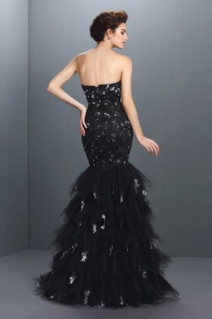 Reißverschluss Ärmelloses Herz-Ausschnitt Glamouröses Ballkleid mit Natürlicher Taille - Bild 2