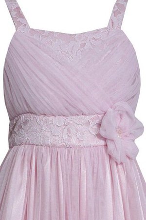 Abito da Cerimonia Bambini A-Line Senza Maniche con Fiore in Tulle in pizzo - Foto 2