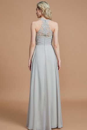 Robe demoiselle d'honneur avec zip jusqu'au sol manche nulle avec chiffon ruché - Photo 36