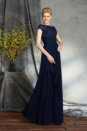 Kurze Ärmeln Reißverschluss Prinzessin A-Linie Chiffon Brautmutterkleid - Bild 6