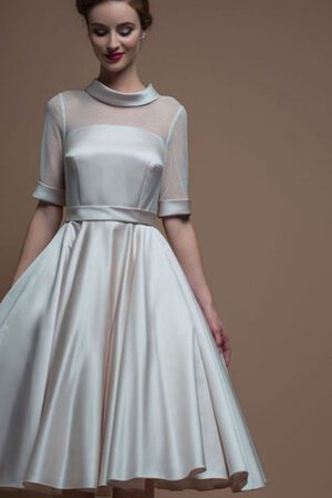 Robe de mariée derniere tendance informel ligne a elevé boutonné - Photo 3