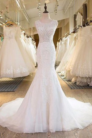 Abito da Sposa Senza Maniche Elegante Naturale Moda in Tulle - Foto 1