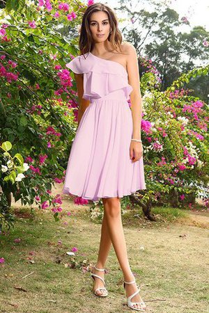 Abito da Damigella Senza Maniche Principessa Mini in Chiffon A-Line - Foto 22