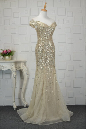 Robe de bal en tulle en satin rêveur brillant longue - Photo 5