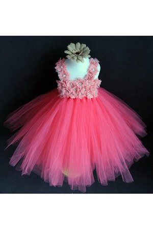 Abito da Cerimonia Bambini con Fiore Lupetto in Tulle Ball Gown alta vita con Piega - Foto 1