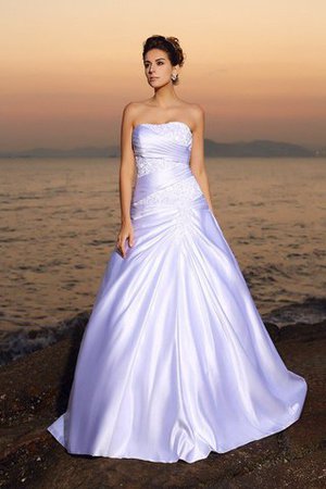 Beach Stil Ärmelloses Prächtiges Sittsames Brautkleid mit Empire Taille - Bild 1