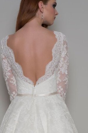 Abito da Sposa A-Line Barchetta al ginocchio in Tulle Vintage sogno - Foto 2