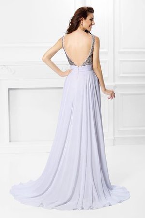 Robe de bal sexy larges bretelles manche nulle avec perle de princesse - Photo 2