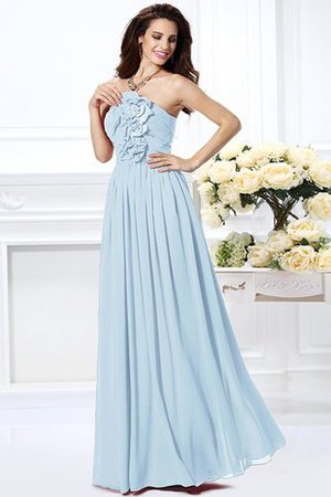 Robe demoiselle d'honneur fermeutre eclair en chiffon avec fleurs de bustier ligne a - Photo 18