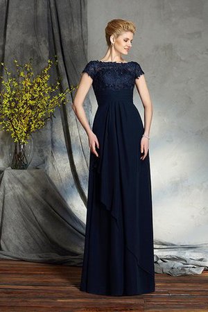 Kurze Ärmeln Reißverschluss Prinzessin A-Linie Chiffon Brautmutterkleid - Bild 3