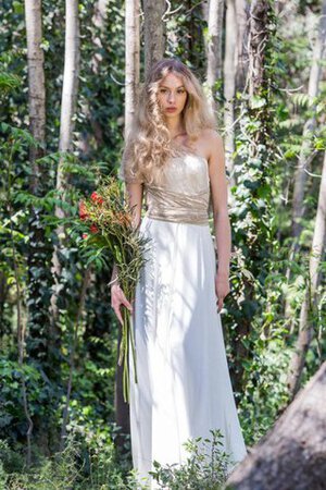 Abito da Sposa in Pizzo Senza Maniche con Criss-cross A-Line in Chiffon con Fusciacca - Foto 1