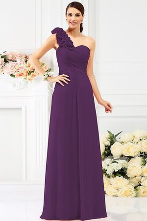 Robe demoiselle d'honneur avec sans manches en chiffon avec zip ligne a jusqu'au sol - Photo 4