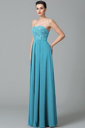 Ärmelloses Herz-Ausschnitt Prinzessin Chiffon Reißverschluss Brautjungfernkleid - Bild 3