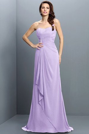 Robe demoiselle d'honneur plissage longue de sirène avec sans manches avec chiffon - Photo 19