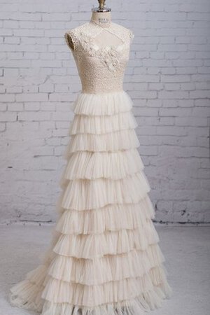 Robe de mariée solennelle romantique ligne a elevé avec gradins - Photo 1