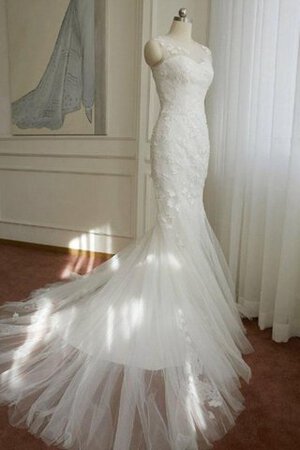 Robe de mariée romantique facile textile en tulle jusqu'au sol de sirène - Photo 4