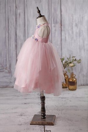 Robe de cortège enfant de mode de bal de lotus avec gradins de tour de ceinture empire - Photo 3