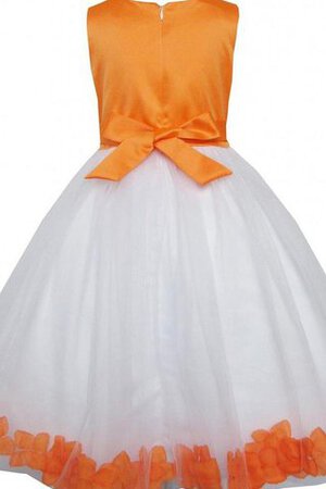 Robe de cortège enfant en satin fermeutre eclair textile en tulle avec nœud - Photo 4