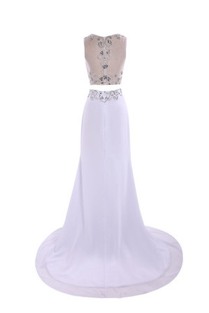 Robe de bal chic avec chiffon en chute avec cristal broderie - Photo 6