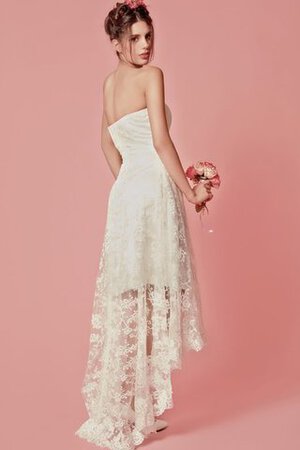 Robe de mariée distinguee romantique ligne a haut bas avec zip - Photo 2