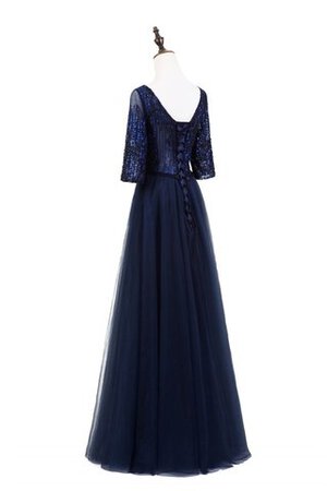 Robe de bal avec manche 3/4 unique cordon en satin femme branché - Photo 4