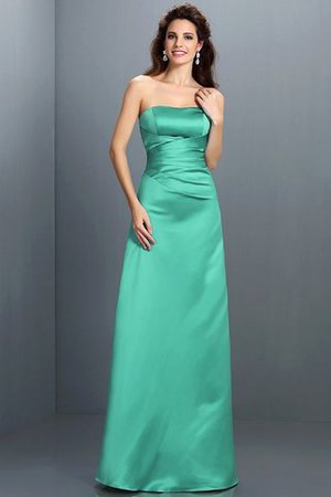 Robe demoiselle d'honneur naturel en satin de princesse avec zip de bustier - Photo 15