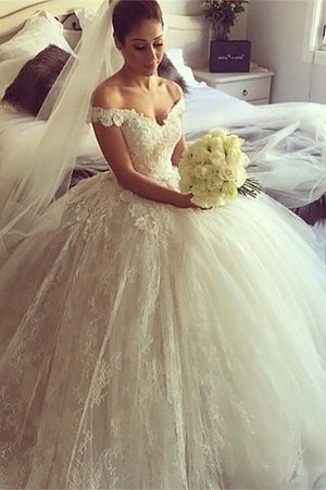 Elegante Vestido de Novia de Encaje Adorno de Cola Corte - Foto 2