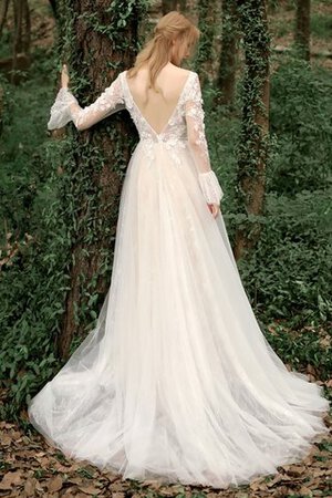 Abito da sposa con fiore naturale sogno convenzionale in tulle scintillante - Foto 2