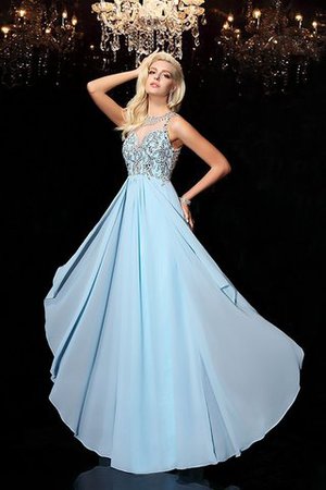 Prinzessin Schaufel-Ausschnitt A-Linie Formelles Abendkleid ohne Ärmeln - Bild 6