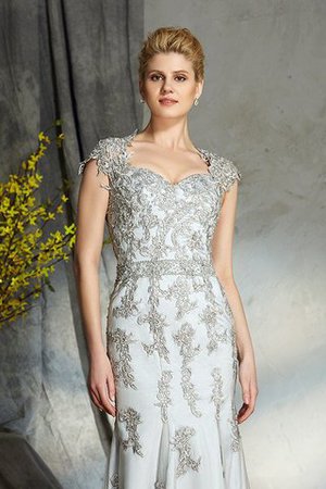 Robe mère de mariée longue de col en cœur de fourreau appliques en satin - Photo 6