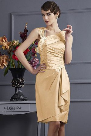 Robe demoiselle d'honneur courte appliques de fourreau textile taffetas avec zip - Photo 12