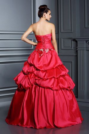 Robe de quinceanera longue cordon jusqu'au sol avec fleurs avec sans manches - Photo 2