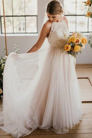 Abito da sposa schiena nuda senza maniche a sala in pizzo semplice favoloso - Foto 5